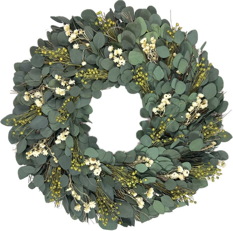 22" Green & Bloom Wreath