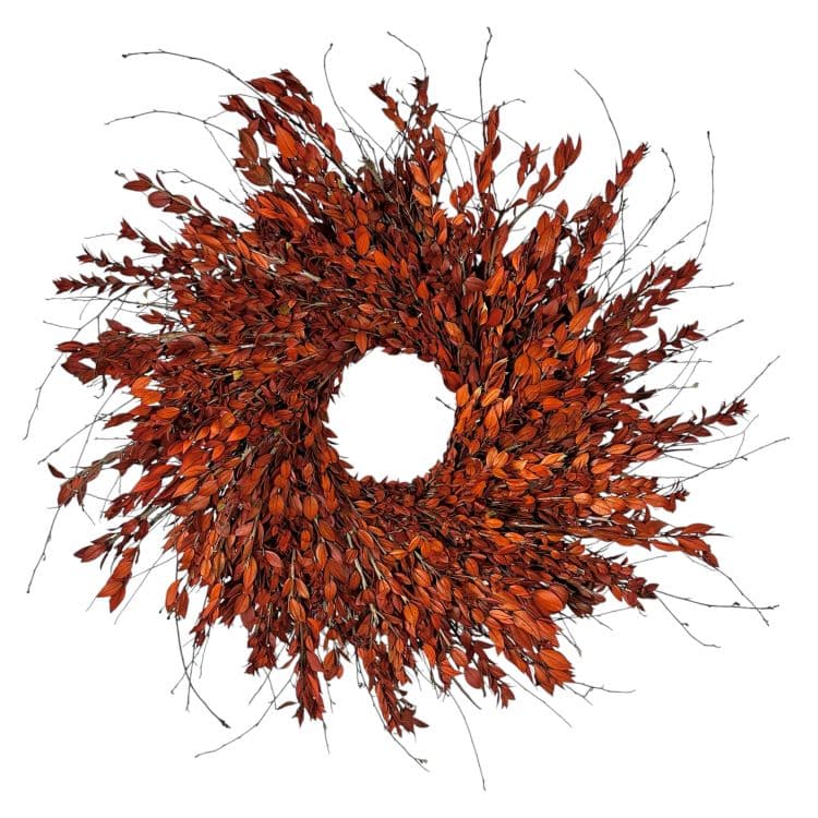 22" Garnet Red  Myrtle Wreath